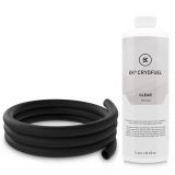 EKWB EK-Tube 12/16mm Zero Maintenance Black Soft Tubing and EK-Cryofuel Clear Premix Coolant (1000mL) Bundle