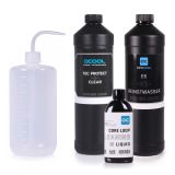 Alphacool Tec Protect 2 Premixed PC Clear Coolant (1000ml), ES VE water (1000ml), Filling Bottle and Core Loop Cleaner (100ml) Bundle