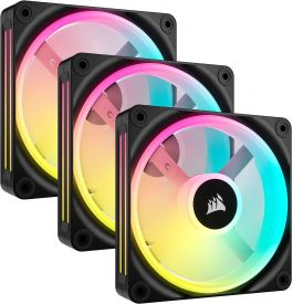 Corsair iCUE LINK QX120 RGB 120mm PWM PC Fans Starter Kit with iCUE LINK System Hub