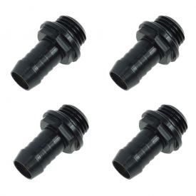 Alphacool HF G1/4" to 10mm ID "FatBoy" Barb Fitting for Soft Tubing, 4-pack