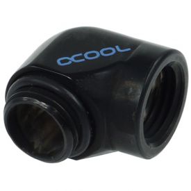 Alphacool HF G1/4" Male to Female Fitting, 90 Degree Angle