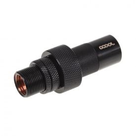 Alphacool HF G1/4" Quick Release Fitting with Bulkhead, Deep Black