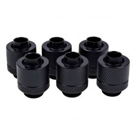 Alphacool Eiszapfen G1/4" to 10mm ID, 13mm OD Compression Fitting for Soft Tubing, 6-pack