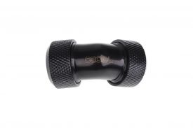 Alphacool Eiszapfen HardTube Compression Fitting, 13mm OD, 45 Degree Angle, Deep Black