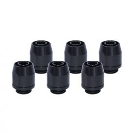 Alphacool HF Compression Fitting TPV, Black Brass, 6-pack