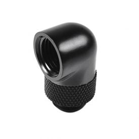 Barrow G1/4" Male to Female Extender Fitting, 90 Degree Rotary, Black