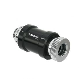 Barrow Flat Push Type Male to Female Check Valve Fitting, Black/Silver