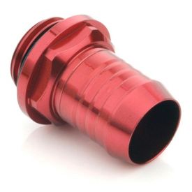 Bitspower G1/4" to 7/16" Barb Fitting for Soft Tubing, Deep Blood Red