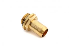Bitspower G1/4" to 3/8" Barb Fitting for Soft Tubing, True Brass