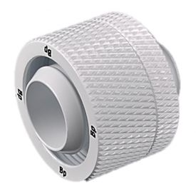 Bitspower G1/4" to 1/2" ID, 3/4" OD Compression Fitting V3 for Soft Tubing, Deluxe White