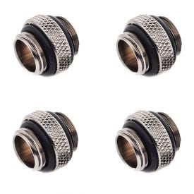Bitspower G1/4" 5mm Male to Male Fitting, Black Sparkle, 4-pack
