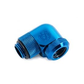 Bitspower G1/4" to Enhance Multi-Link Adapter Fitting for 12mm OD Rigid Tubing, 90 Degree Rotary, Royal Blue