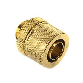 Bitspower G1/4" to 3/8" ID, 1/2" OD Compression Fitting for Soft Tubing, CC2 Ultimate, True Brass