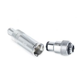 Bitspower Quick Connect Couplings for ID 3/8" Tube, Silver Shining