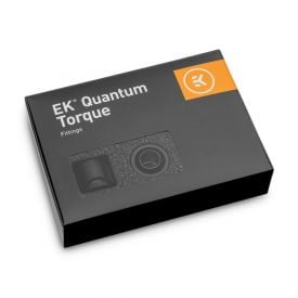 EKWB EK-Quantum Torque STC-10/16 Compression Fitting for Soft Tubing, 10/16mm (3/8" ID, 5/8" OD), Black, 6-pack