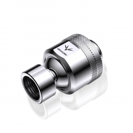 Granzon G1/4in. Male to Female Multi Directional Free Rotary Angled Fitting, Silver