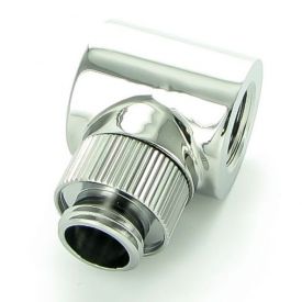 Monsoon G1/4" 90 Degree Rotary Fitting with Light Port, 3/4" OD Matched Body, Chrome