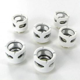 Monsoon G1/4" to 1/2" ID, 5/8" OD Free Center Hardline Compression Fitting, White, 6-pack