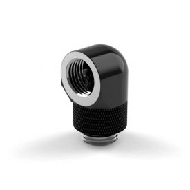 PrimoChill Male to Female G 1/4" 90 Degree SX Rotary Angled Fitting, Satin Black
