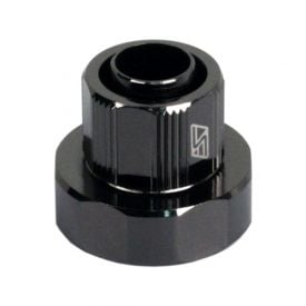 Swiftech 3/8" ID, 1/2" OD Compression Fitting End Cap for Quick Disconnect Couplings, Black Chrome
