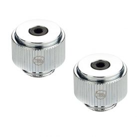 Bitspower Touchaqua G1/4" Air Exhaust Fitting, Glorious Silver, 2-pack