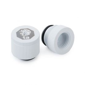 Bitspower Touchaqua Water-exhaust Fitting V2, Deluxe White, 2-pack