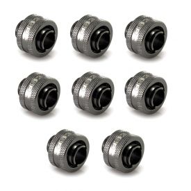 XSPC G1/4" to 7/16" ID, 5/8" OD Compression Fitting V2 for Soft Tubing, 8-pack
