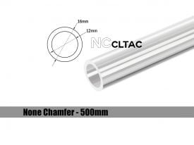 Bitspower None Chamfer Crystal Link Tube, 16mm OD, 500mm, Clear