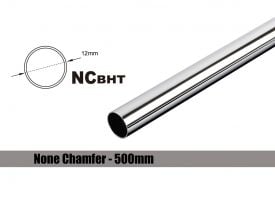 Bitspower None Chamfer Brass Link Tubing, 12mm OD (0.70mm WD), 500mm, Silver Shining