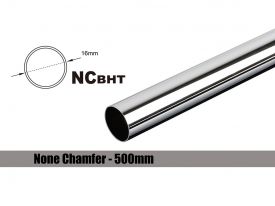 Bitspower None Chamfer Brass Link Tubing, 16mm OD (0.70mm WD), 500mm, Silver Shining
