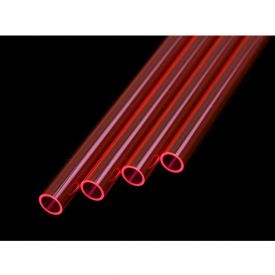 Monsoon Hardline Acrylic Tubing 1/2" ID, 5/8" OD, 24" Length, UV Red, 4-pack