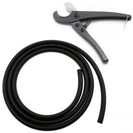 XSPC EPDM Matte Black Tubing 3/8" ID, 1/2" OD (2 meter) and Heavy Duty Tube Cutter Bundle