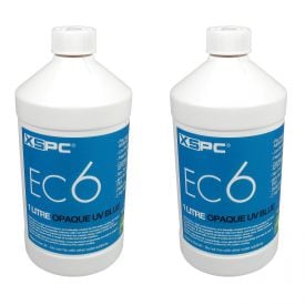 XSPC EC6 High Performance Premix PC Coolant, Opaque, 1000 mL, UV Blue, 2-pack