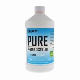 XSPC Pure Premix Distilled PC Coolant, 1 Liter, UV Blue