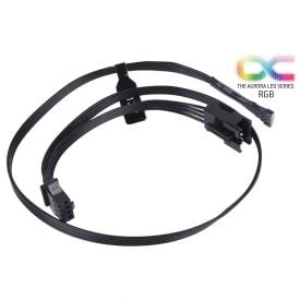 Alphacool RGB 4pol LED adapter cable for Mainboards, 50cm, Black