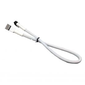 Darkside 3-Pin Fan Sleeved Extension Cable, Male-Female, 30cm, White