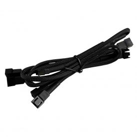 Darkside 3-Pin Radiator Fan Sleeved Splitter Cable, 360-420 (6 Fans), Jet Black