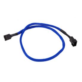 Lamptron PWM Fan Extension Cable, 4-Pin, Sleeved, Blue
