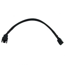 Phobya Adapter Cable, 3-Pin (12V) to 3-Pin (9V), 20cm, Sleeved, Black