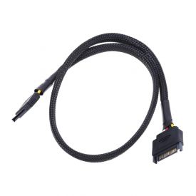 Phobya SATA Power Extension Cable, 60cm, Sleeved, Black