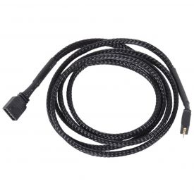 Phobya Extension Cable, RGB 4-Pin, 150cm, Sleeved, Black