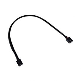 Phobya Extension Cable, 4-Pin PWM to 4-Pin PWM, 30cm, Sleeved, Black