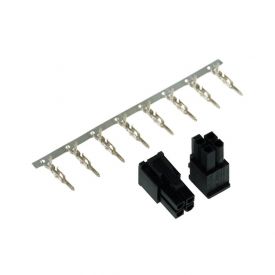Phobya ATX Power Connector 4 Pin, Female, 2 pcs, Black