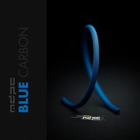 MDPC-X Medium (SATA) Cable Sleeving, Blue-Carbon, 10-foot