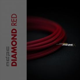 MDPC-X Classic Small Cable Sleeving, Diamond-Red, 25-foot