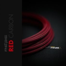MDPC-X Classic Small Cable Sleeving, Red-Carbon, 25-foot