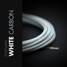 MDPC-X Classic Small Cable Sleeving, White-Carbon X, 25-foot