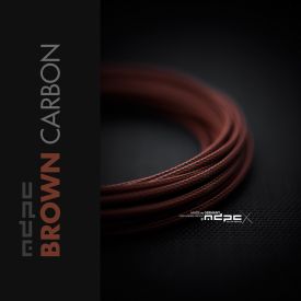 MDPC-X Classic Small Cable Sleeving, Brown-Carbon, 25-foot