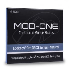 MOD-ONE Contoured Mouse Skates for Logitech PRO and G203, Natural
