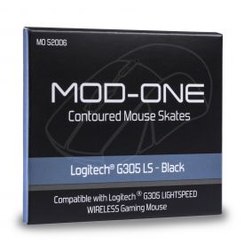 MOD-ONE Contoured Mouse Skates for Logitech G305 Lightspeed, Black